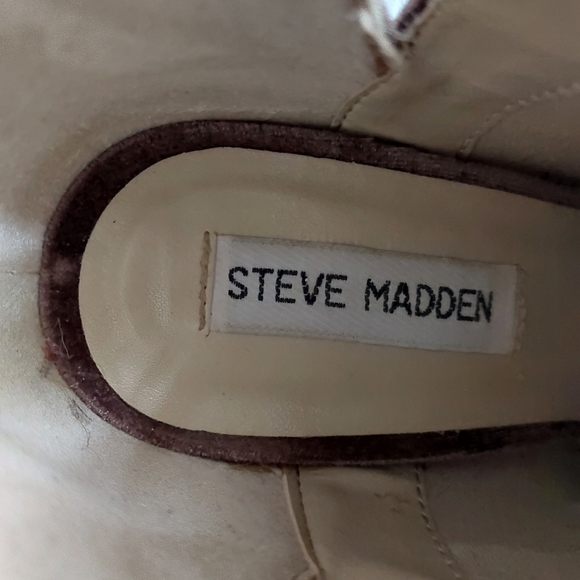 STEVE MADDEN KAITT  BROWN VELVET BOOTIES - Picture 4 of 10